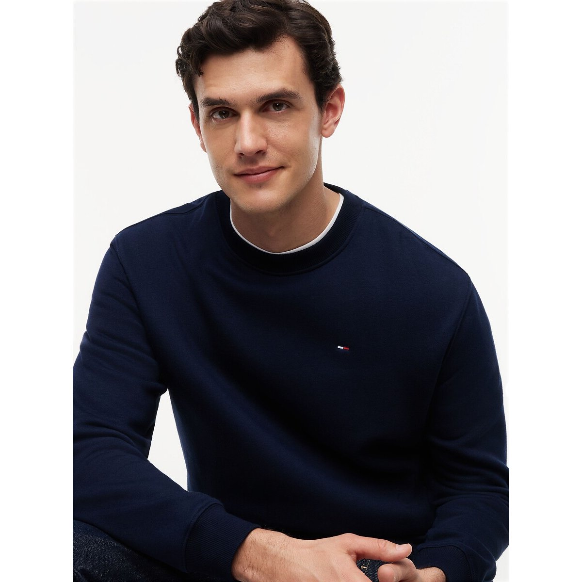 Felpa girocollo navy, TOMMY JEANS