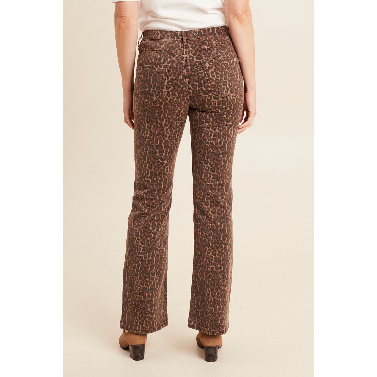 Pantalon magique L'Unique coupe bootcut marron cognac, BREAL