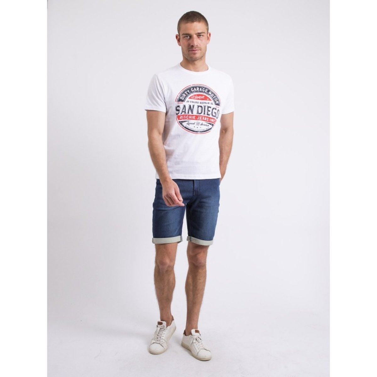 T-shirt Col Rond Noumars blanc, RITCHIE