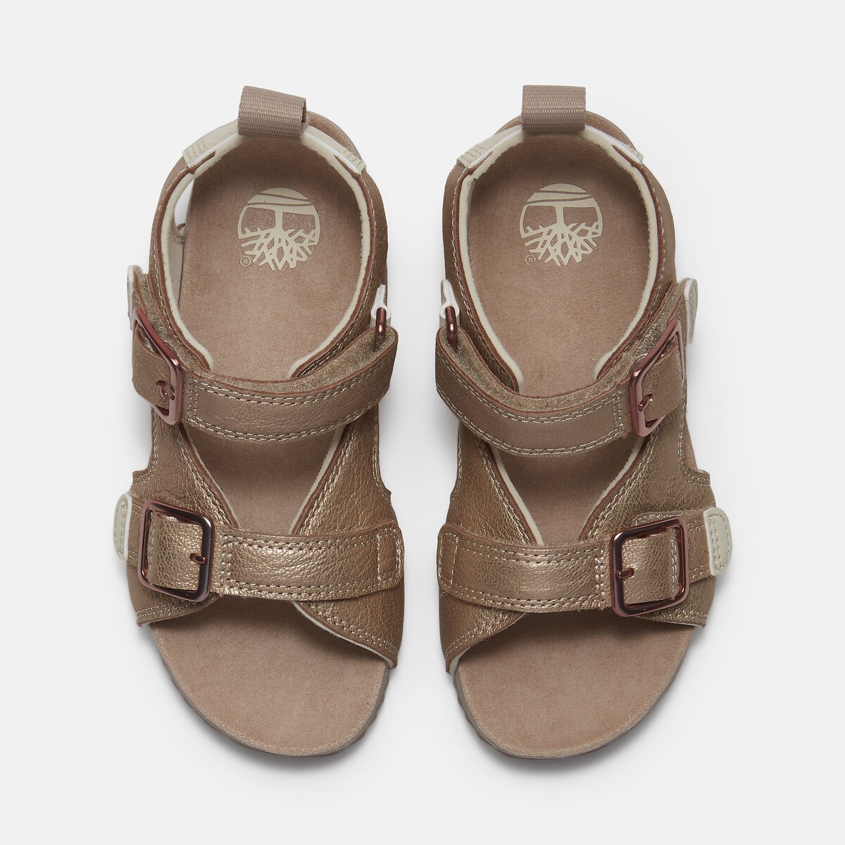 Sandales à scratchs Castle Island Backstrap rose métallisé, TIMBERLAND
