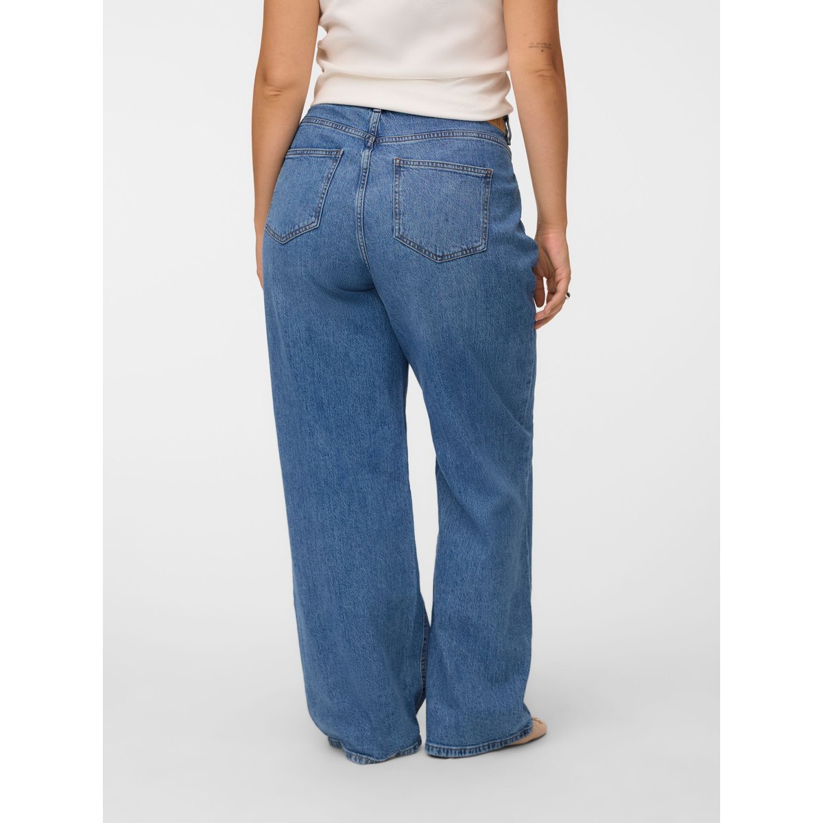 Jean À Coupe Large medium blue denim, VERO MODA