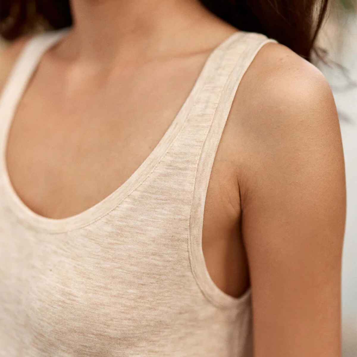Canotta con scollo rotondo, DIANE beige, LA PETITE ETOILE