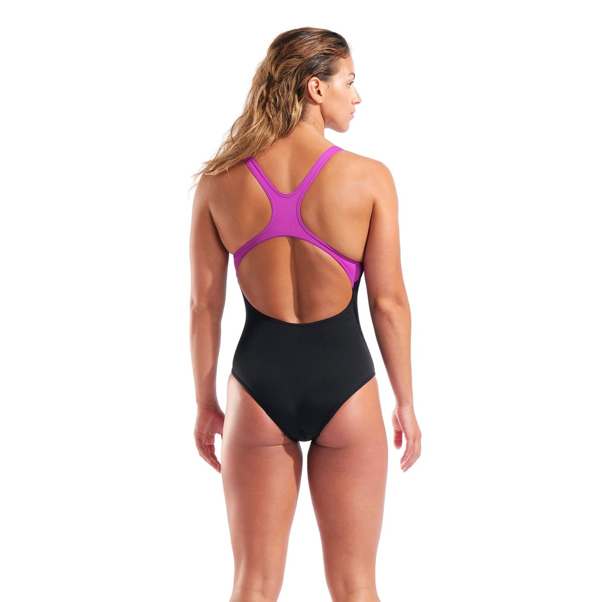 Maillot de bain pour femme arena Performance Placement Swim Pro Back black-multi-very fuchsia, ARENA