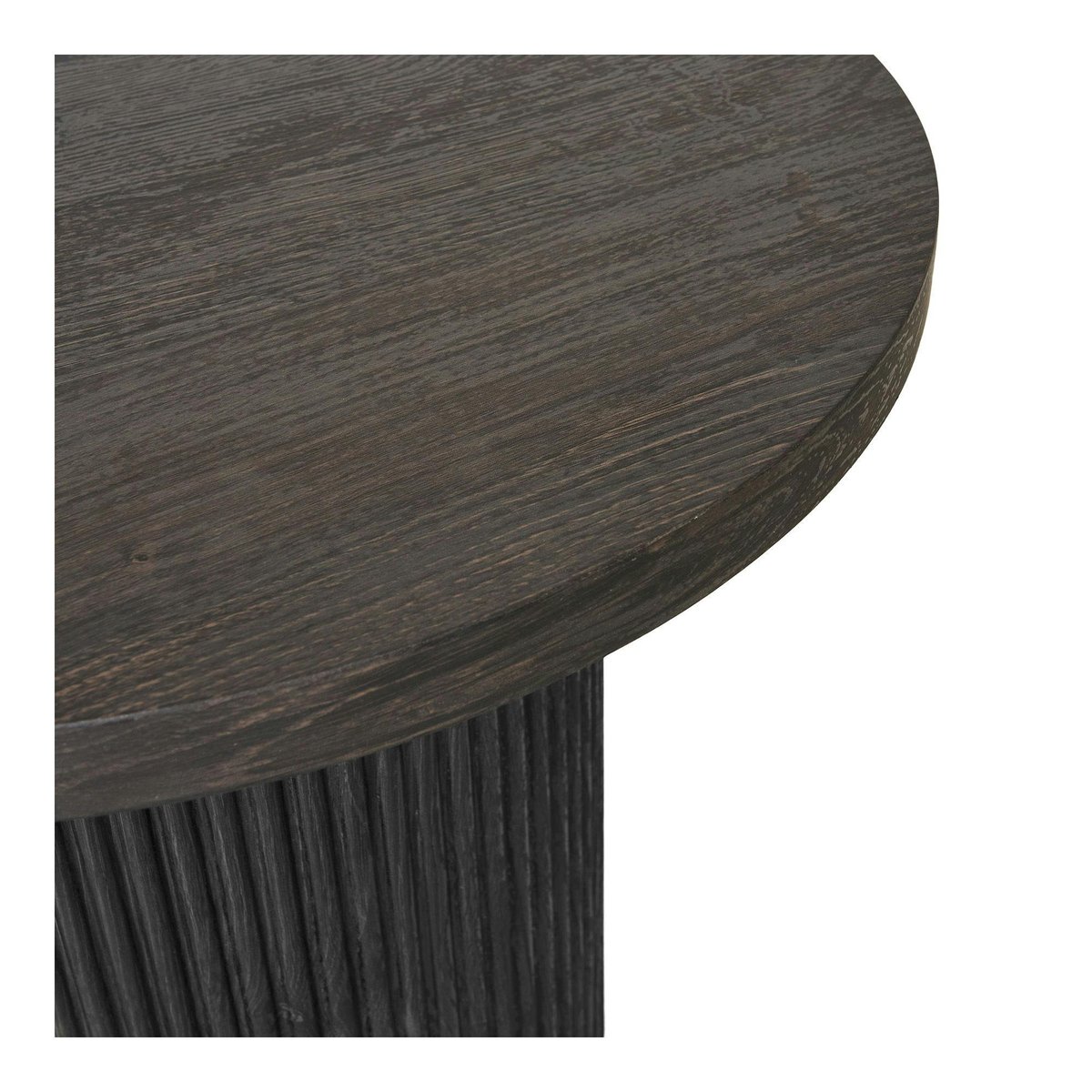 Bout de canapé rond design MATERA bois foncé, PIER IMPORT