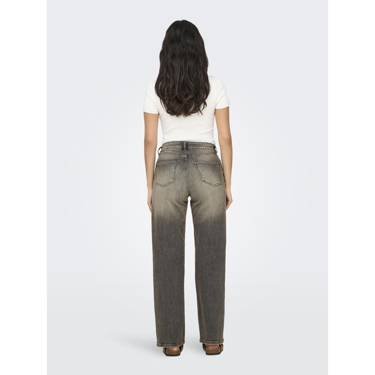Jean À Jambe Large grey denim, ONLY