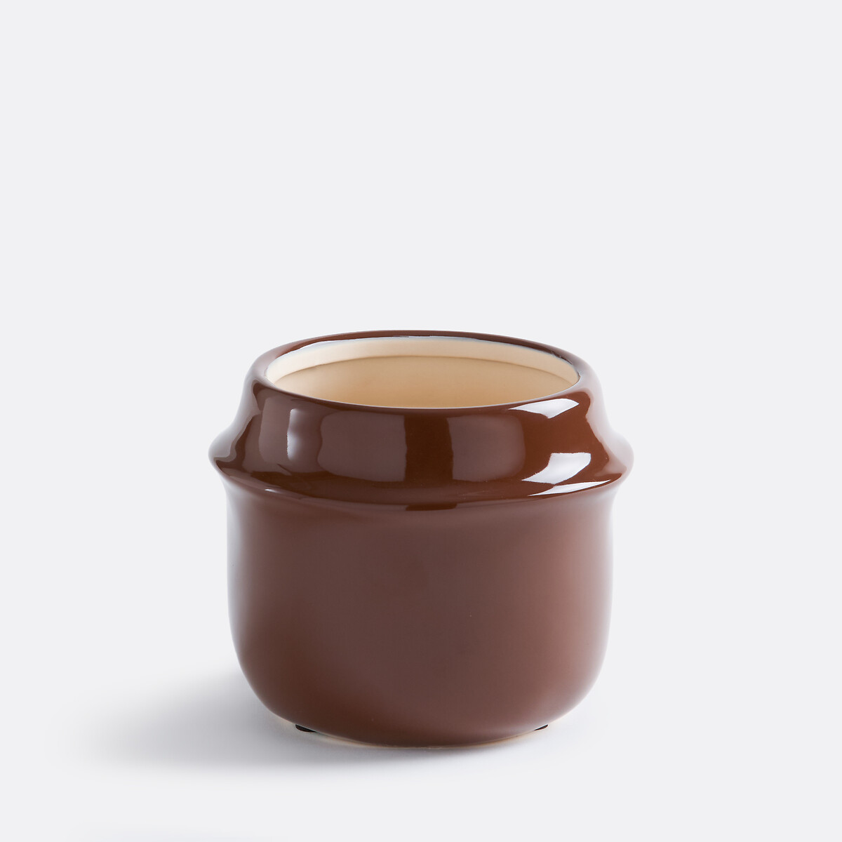 Cache-pot céramique Ø15 cm, Filipio acajou, LA REDOUTE INTERIEURS