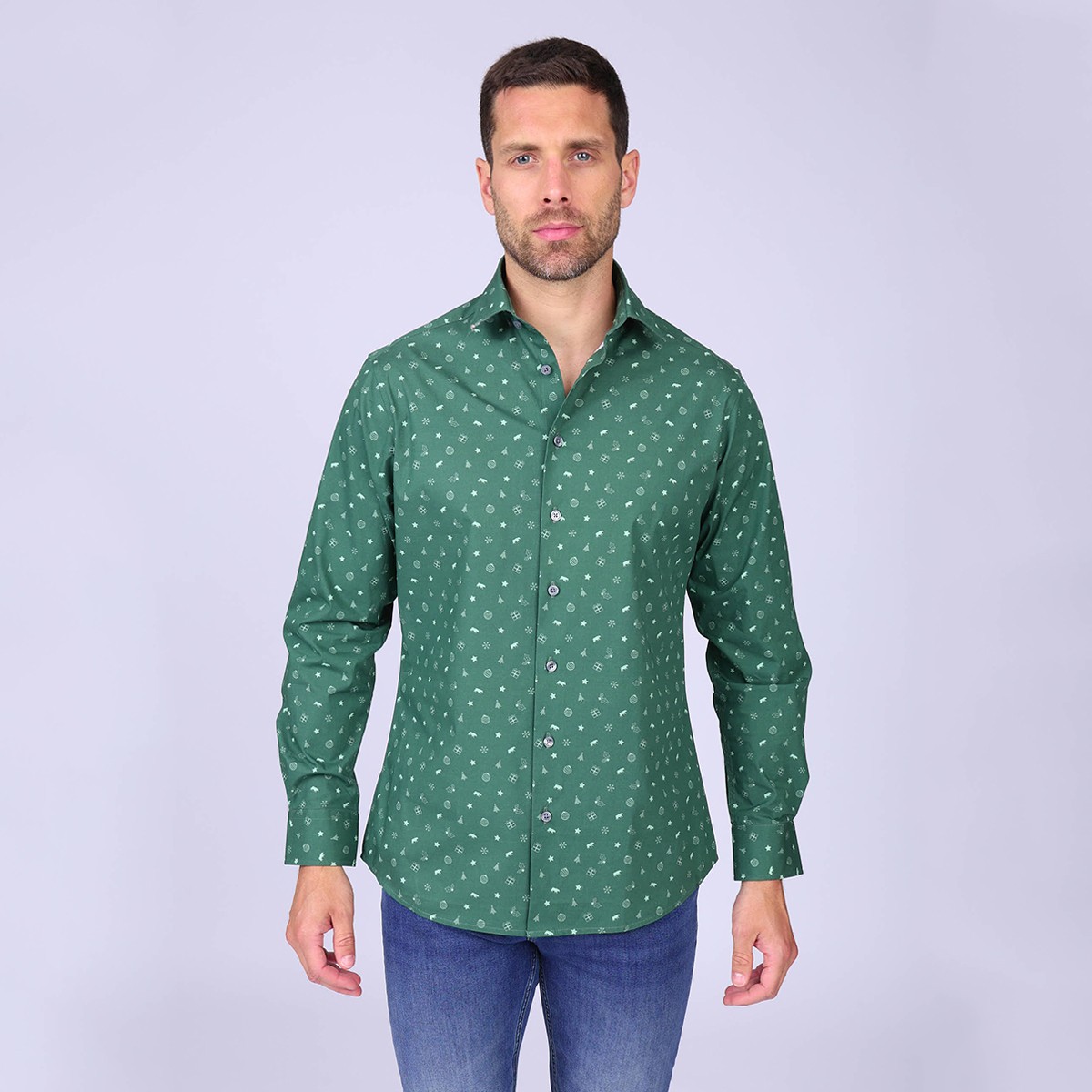 Chemise de Noël vert fonce, MISE AU GREEN