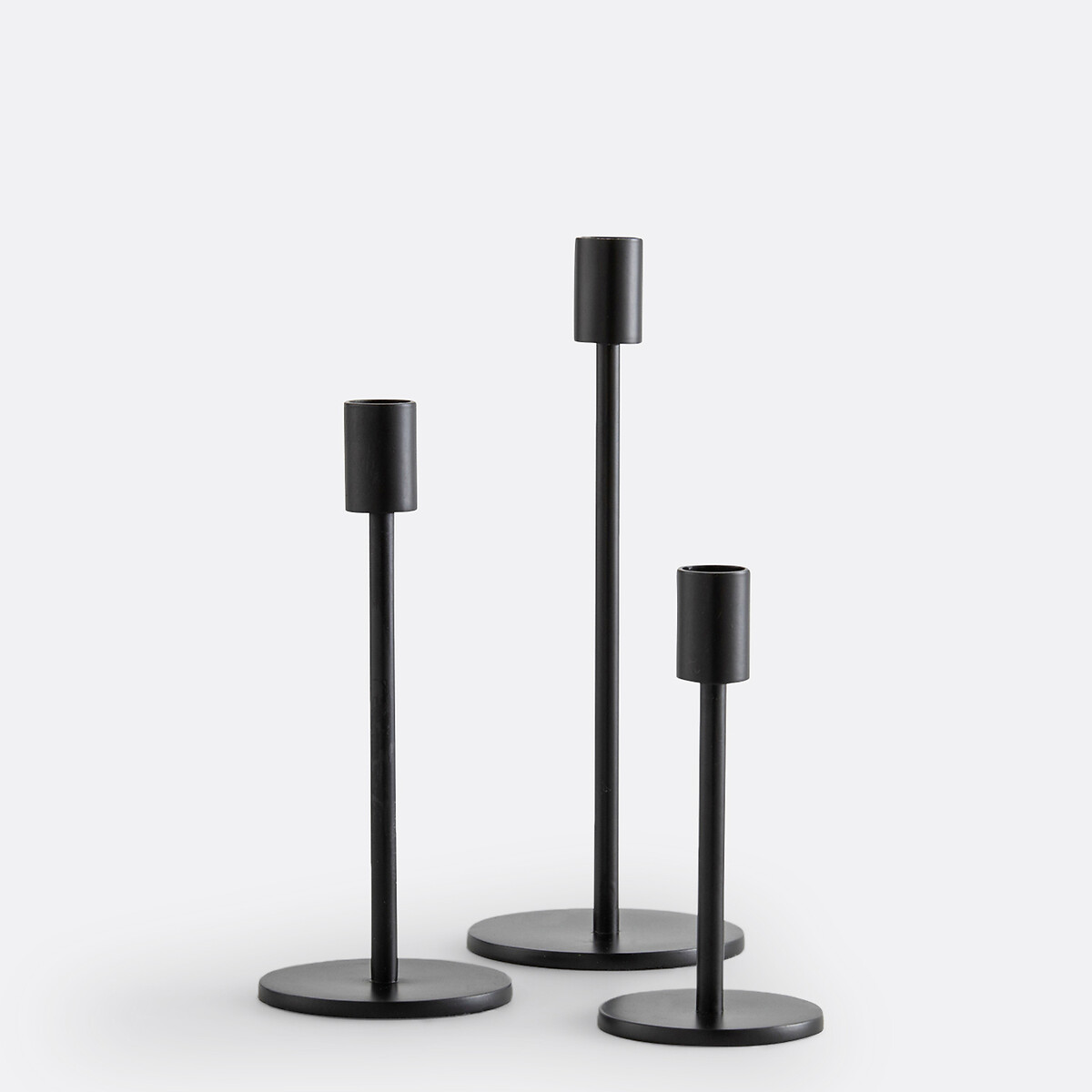 Set of 3 Oror Candlesticks black, LA REDOUTE INTERIEURS
