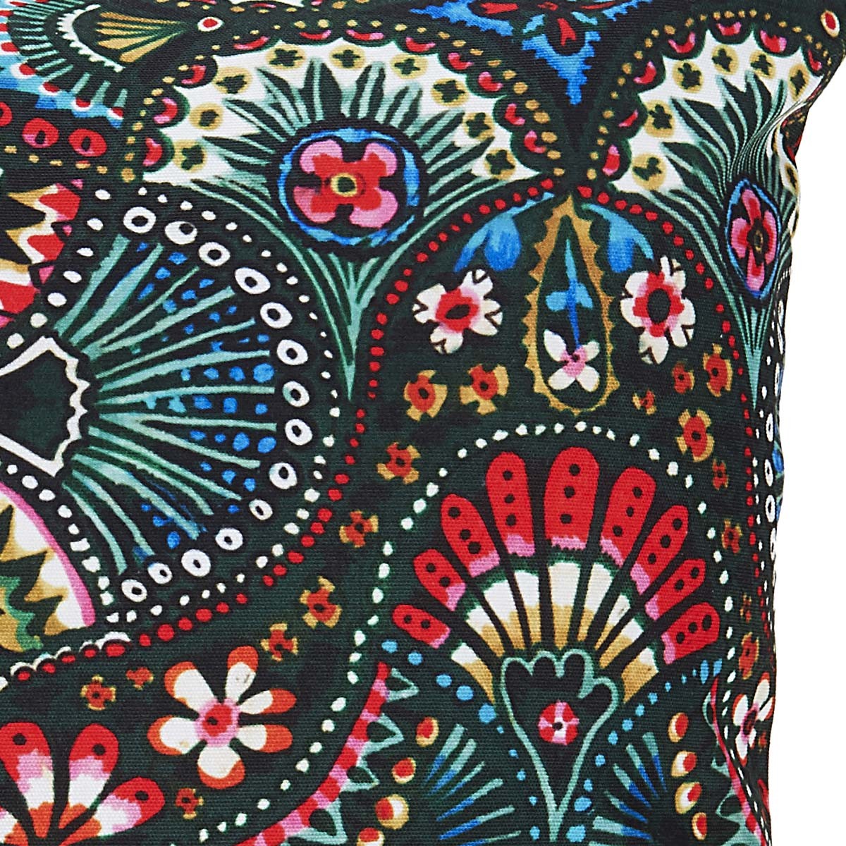 Housse de coussin extérieur OLGA noir, VENT DE BOHÈME