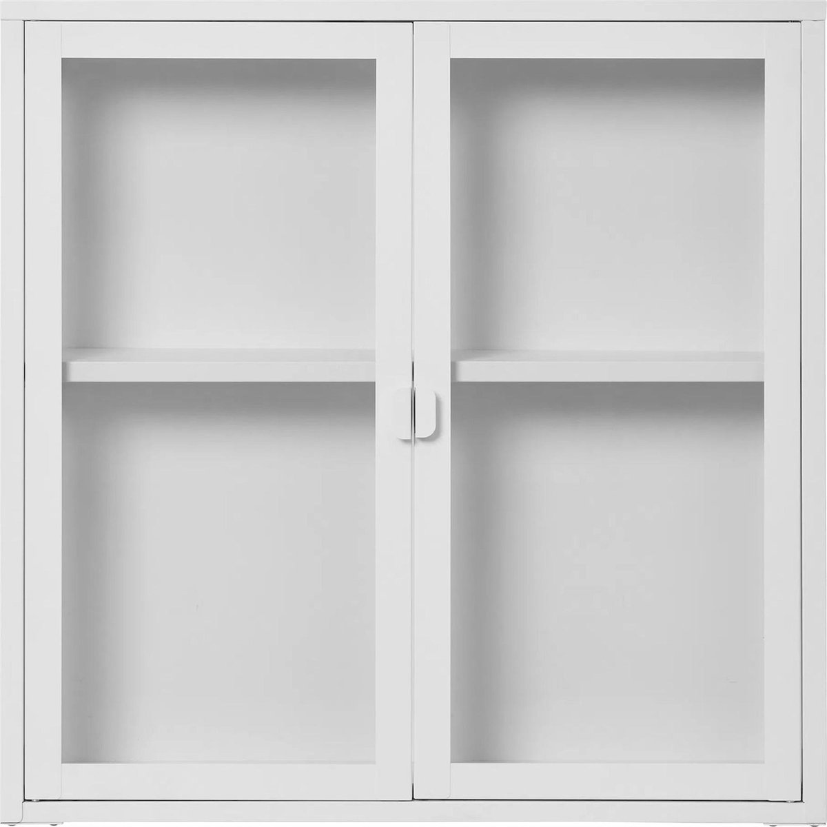 Vitrine murale en métal et verre CENTHO blanc, RECOLLECTION
