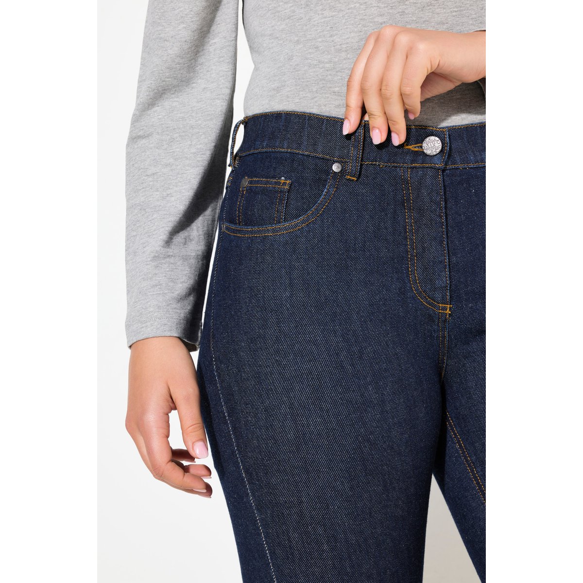 Jean Mary en denim extensible lavage rincé, ULLA POPKEN