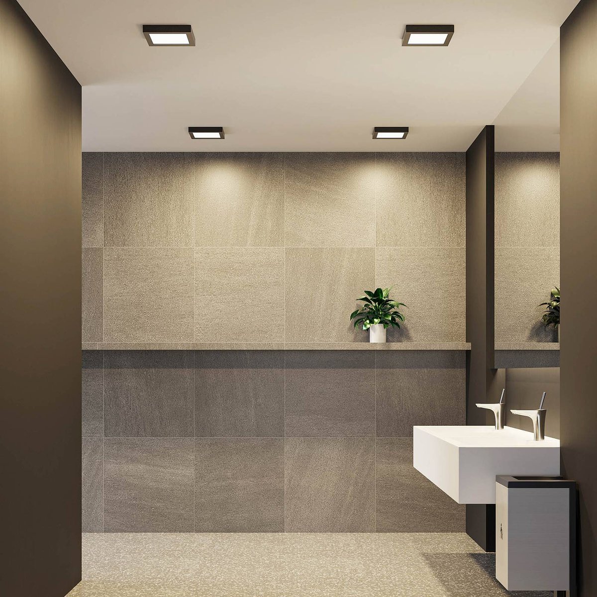 Plafonnier en aluminium moderneLED, Alette noir, blanc, PRIOS