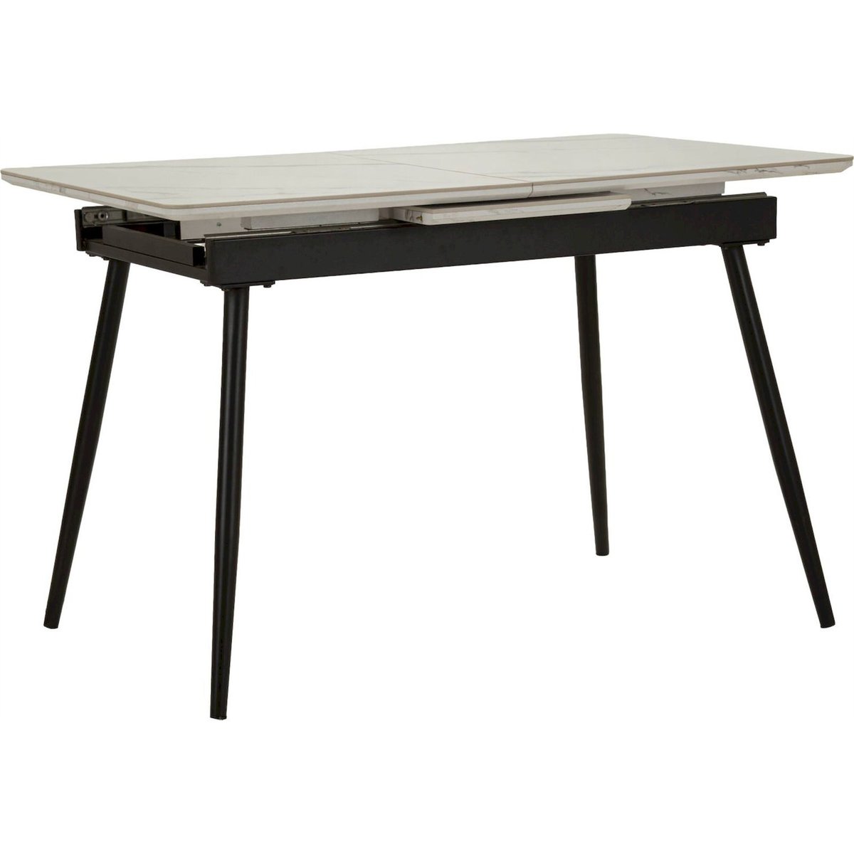 Table à manger extensible céramique MODERN noir et blanc, RECOLLECTION