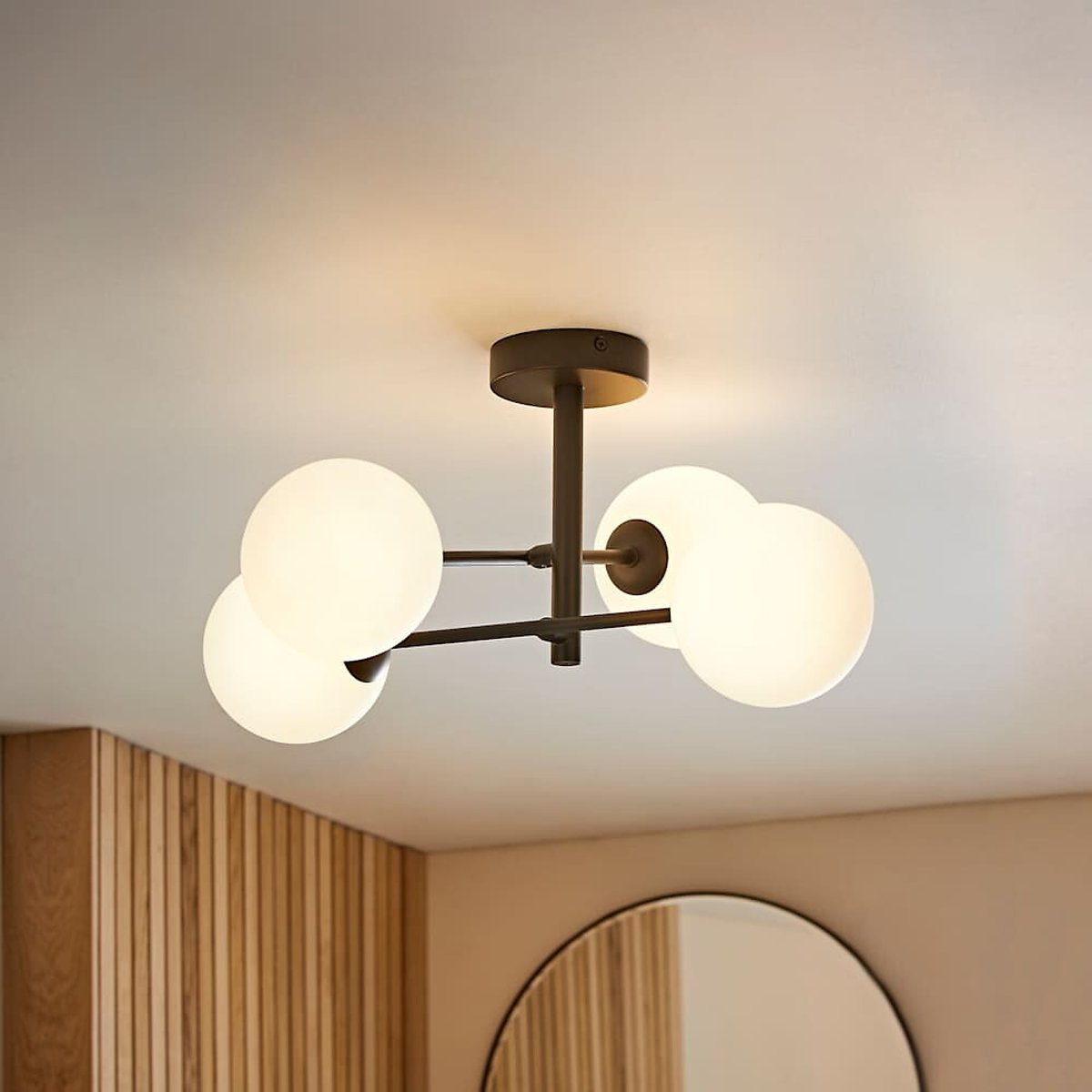 Dario 4-Light Multi Arm Globe Ceiling Light black, SO'HOME