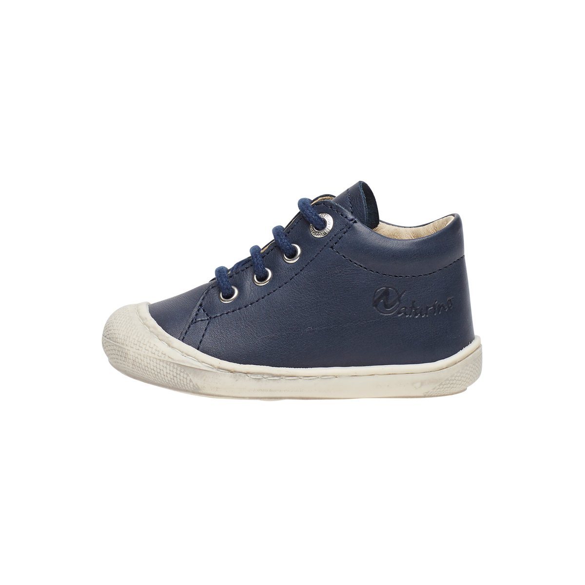 Chaussures premiers pas en cuir nappa COCOON marine, NATURINO