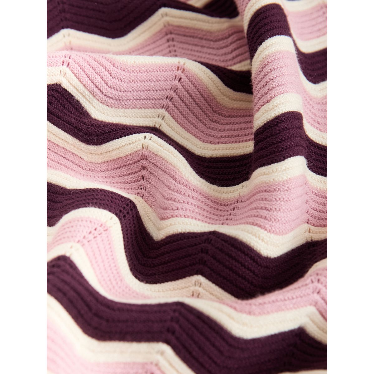 Robe en maille à col carré maternité rose à rayures, NEXT