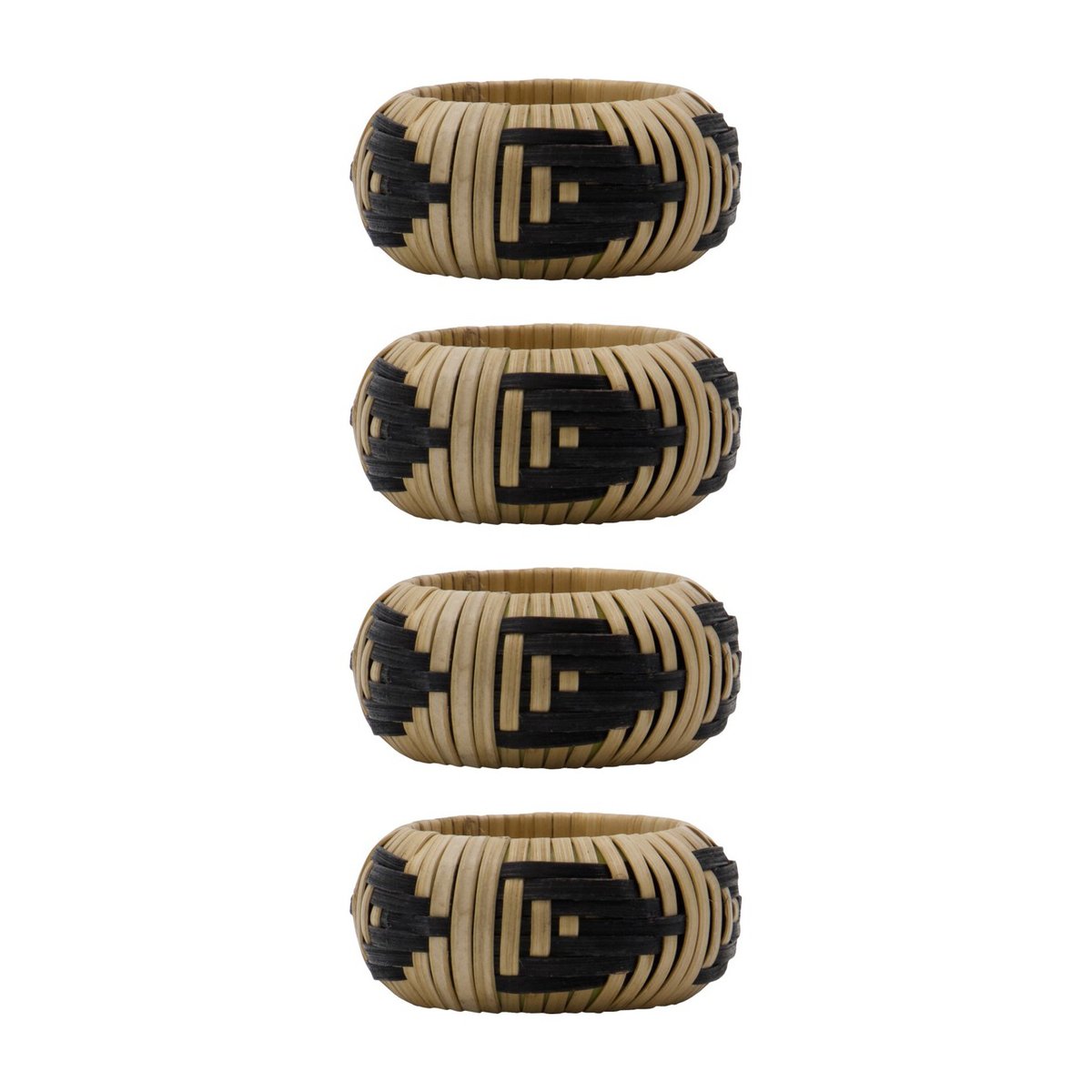 Ronds de serviette Bam lot de 4 naturel, HOUSE DOCTOR