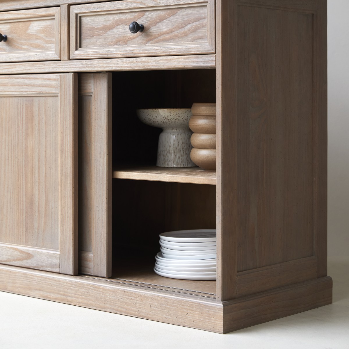Buffet bas en Pin massif, ROMA naturel, TIKAMOON