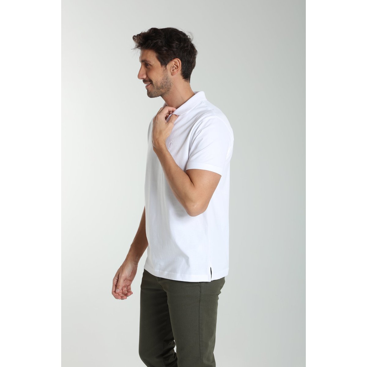 Polo manches courtes en coton PAT blanc, GENTLEMAN FARMER