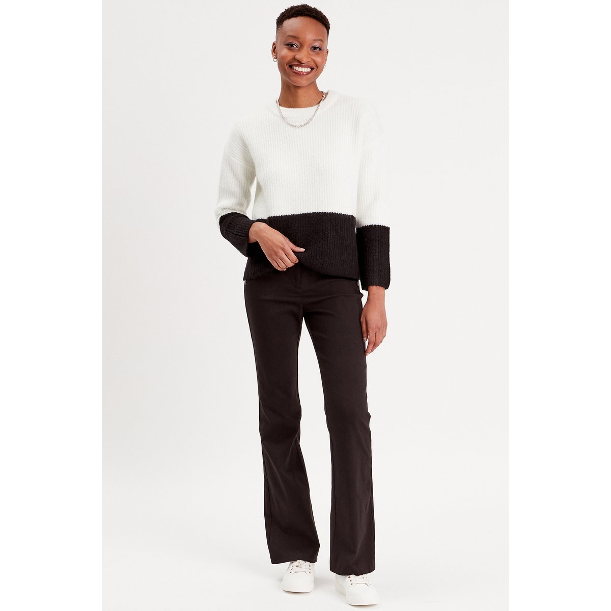 Pantalon bootcut à pont noir, CACHE CACHE
