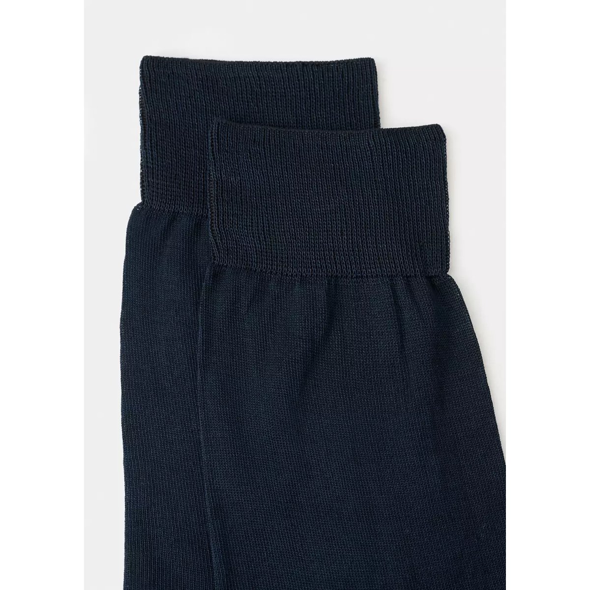 Lot 2 paires de chaussettes longues coton bleu marine foncé, MANGO MAN