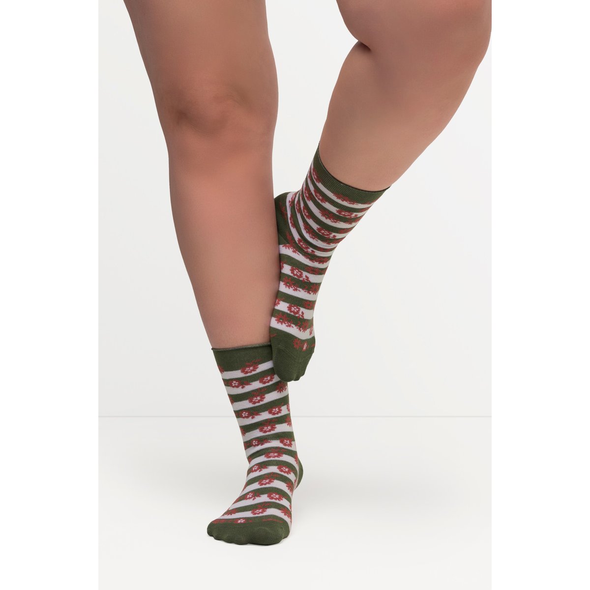 Chaussettes, lot de 3. Petites fleurs multicolore, ULLA POPKEN