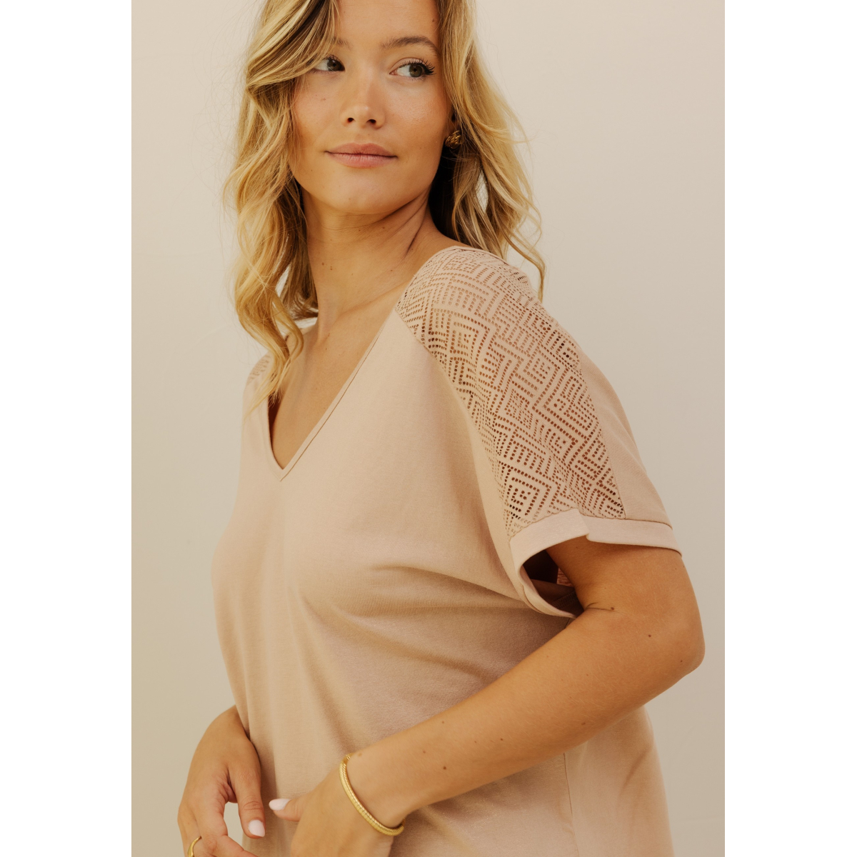 Top manches courtes CARMINE beige, VARIANCE