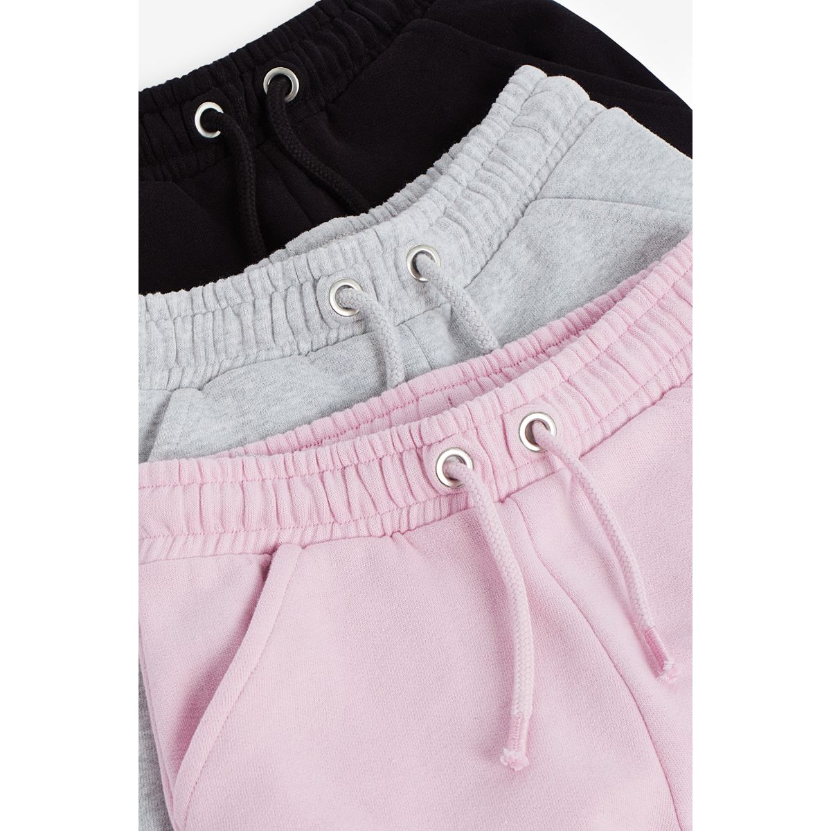 Pantalons de jogging en jersey doux, lot de 3 rose/gris/noir, NEXT