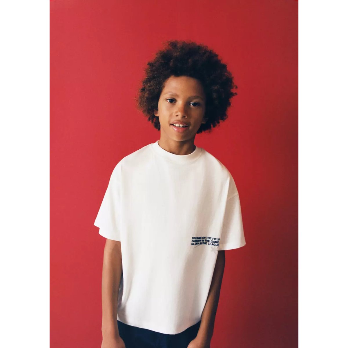 T-shirt oversize imprimé blanc, MANGO KIDS