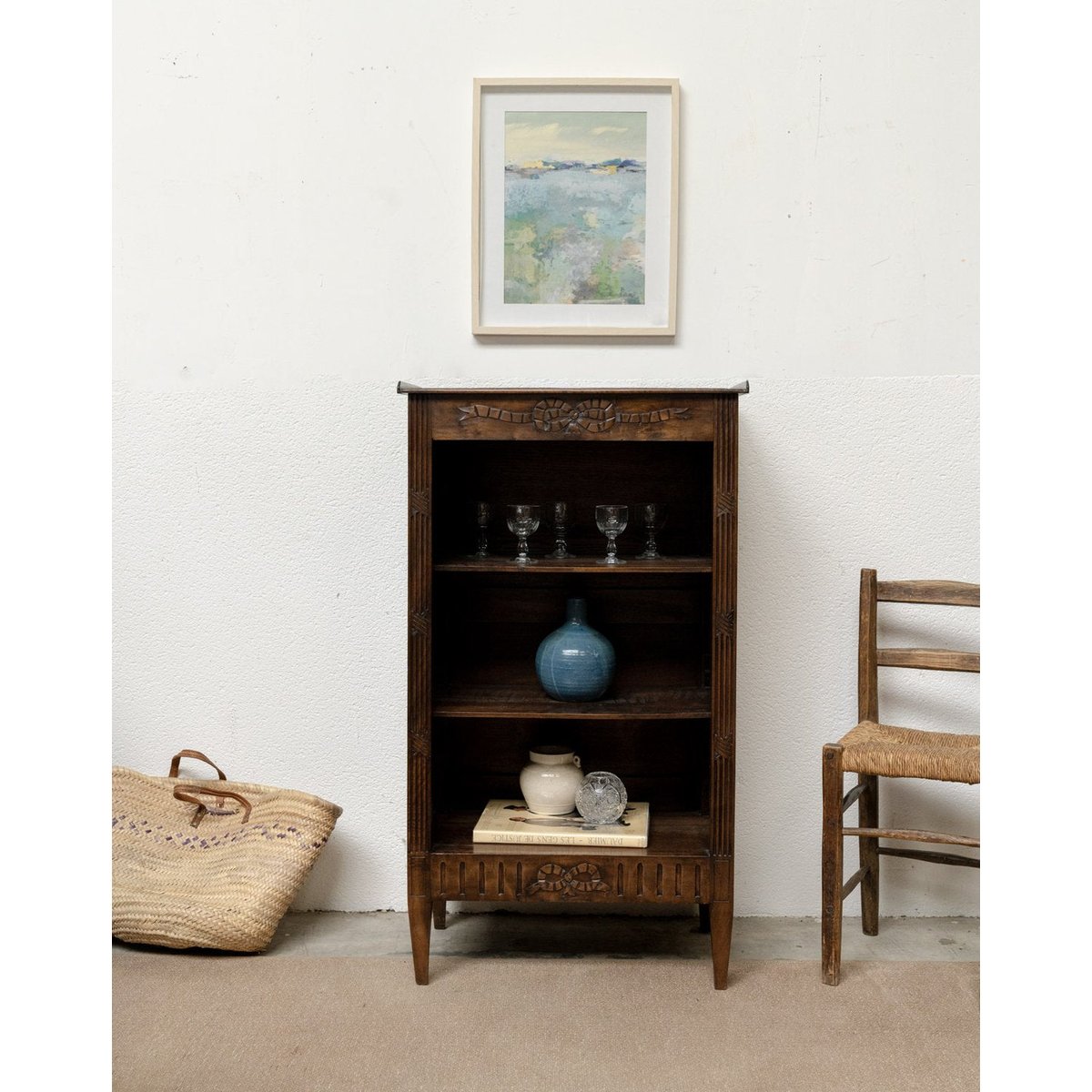 Étagère en bois Gaëlle N°894 - Bon état bois foncé, DEBONGOUT