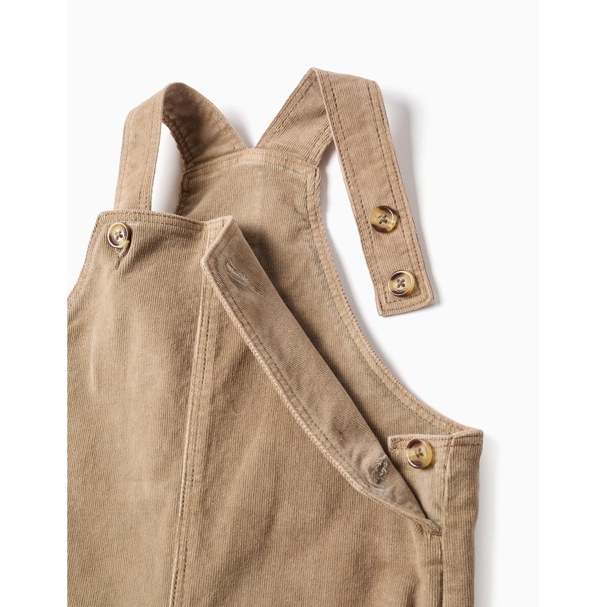 Salopette en velours côtelé avec poches cargo beige, ZIPPY