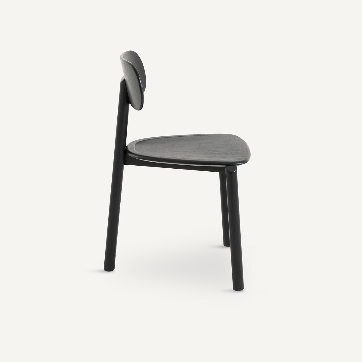 Chaise 3 pieds, en chêne et plaqué chêne teinté, MARAIS noir, AM.PM X EMMANUEL GALLINA