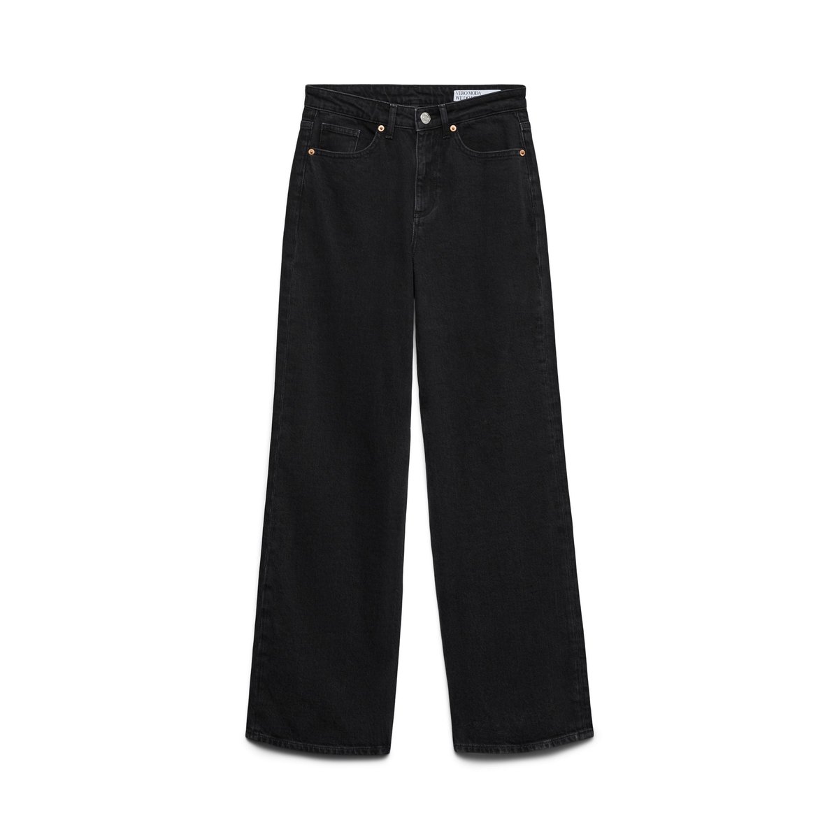 Jean À Coupe Large dark grey denim, VERO MODA