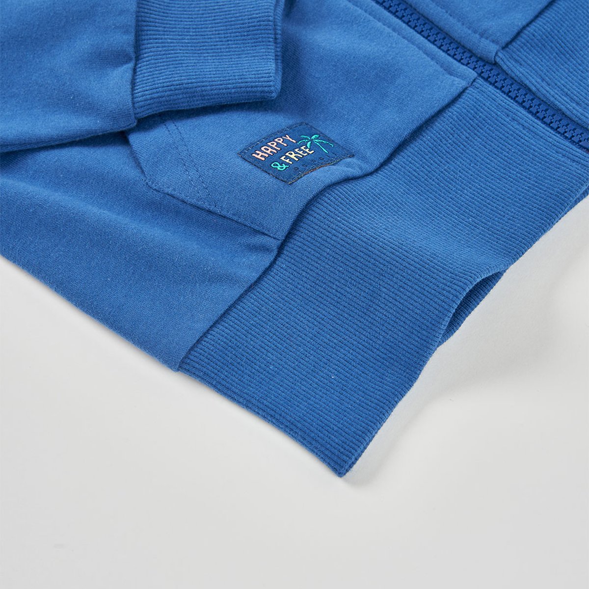 Veste enfant capuc coton bleu, BOBOLI