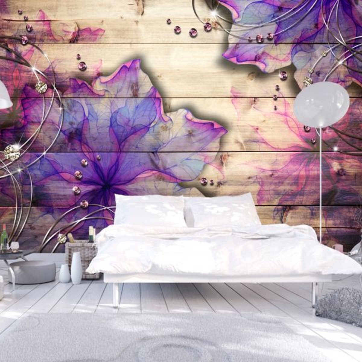 Papier peint intissé panoramique Purple Memory violet, EDEN