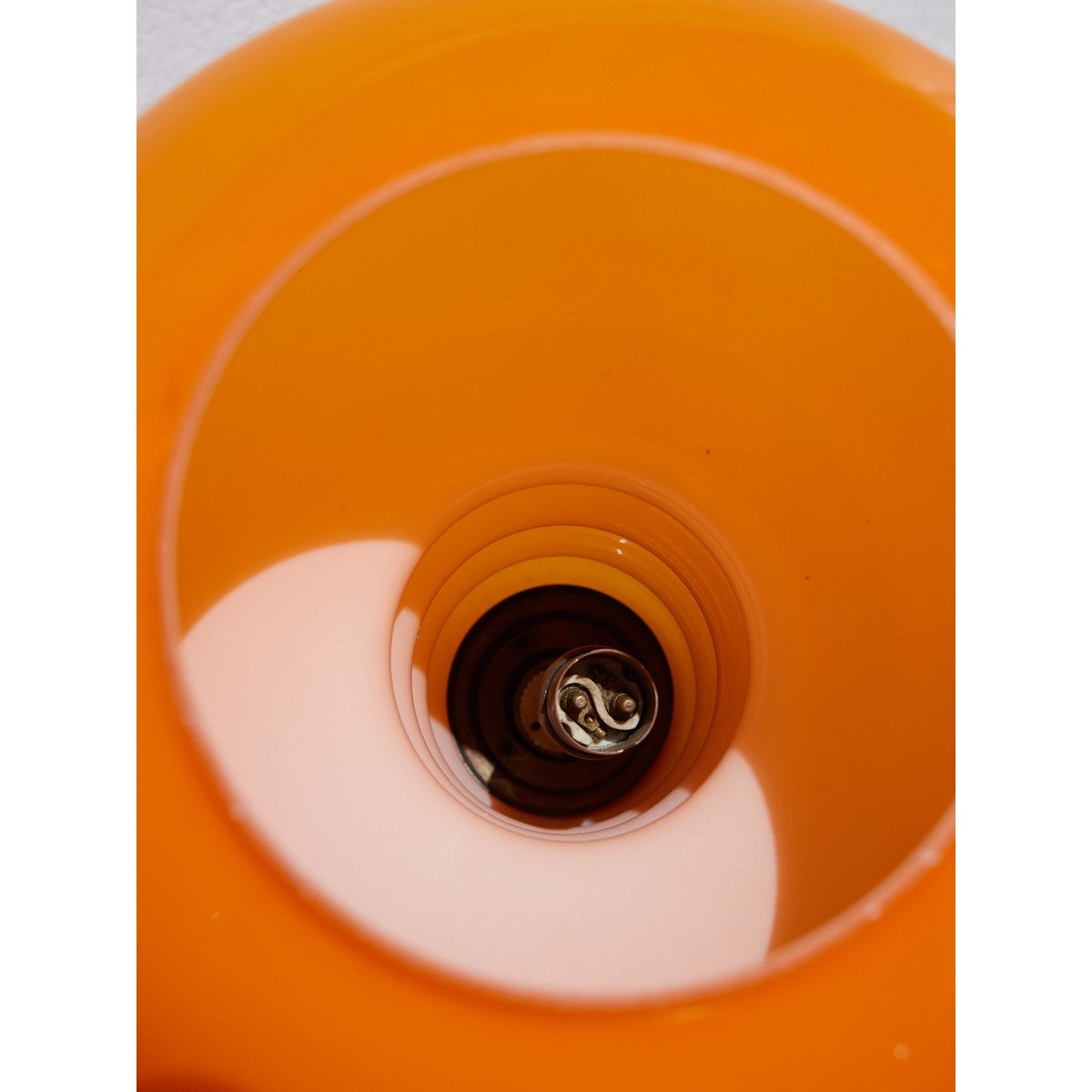 Suspension Space Age en verre Sonia N°315 - Bon état orange, DEBONGOUT