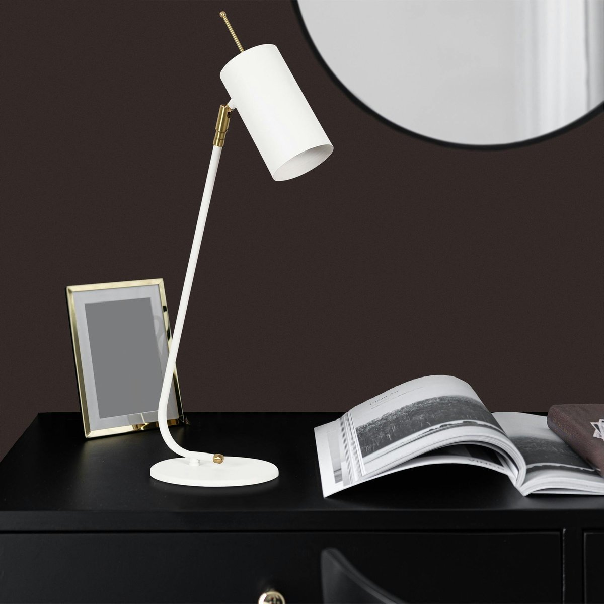 Lampe design chic en métal SFAX blanc, PIER IMPORT