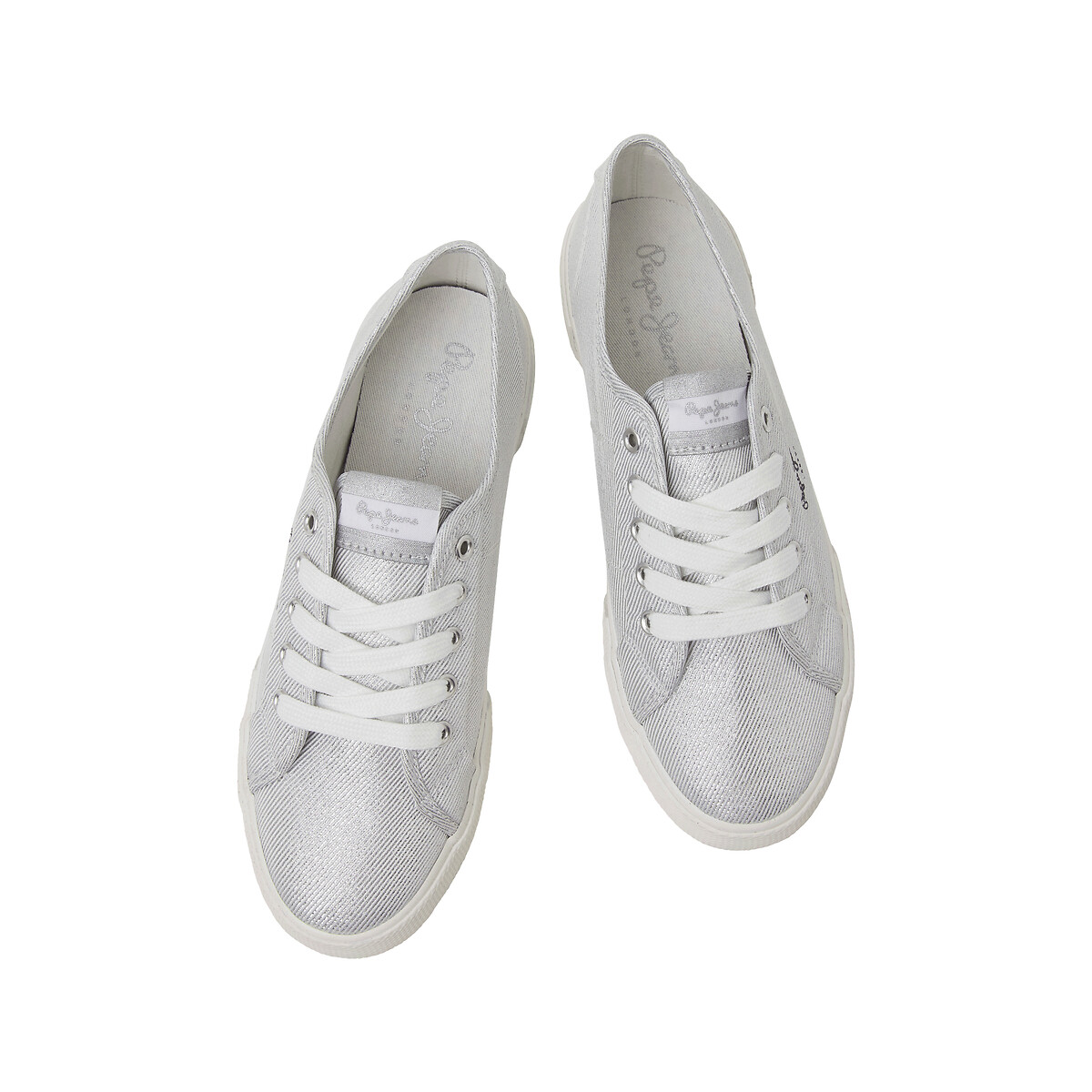 Sneakers in stof Brady zilver, PEPE JEANS