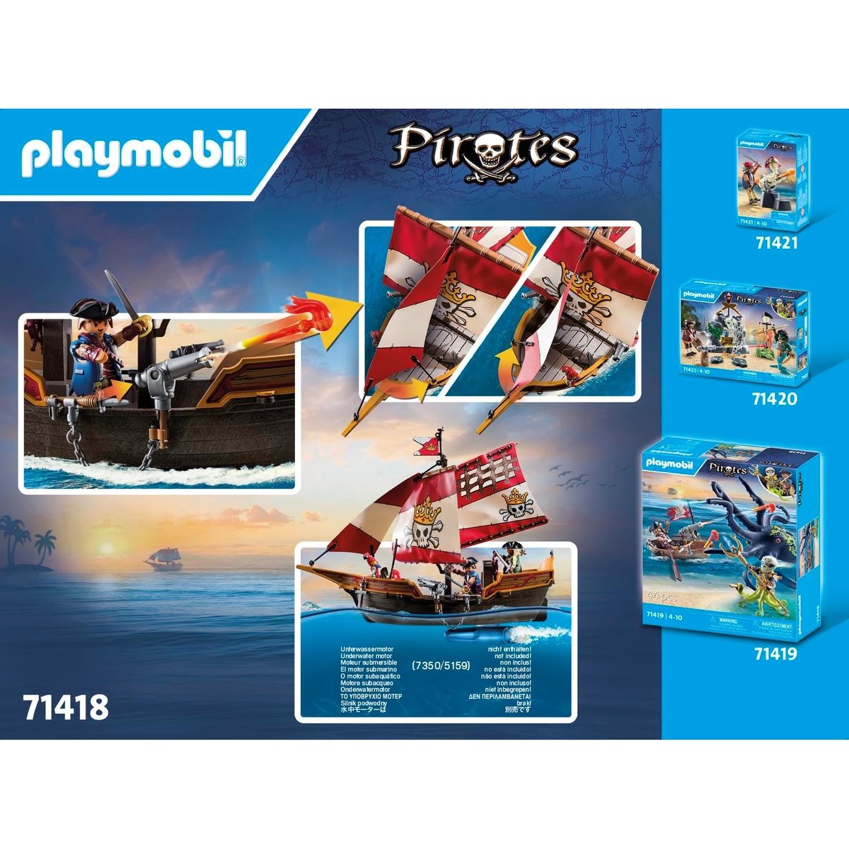 Chaloupe des pirates multicolore, PLAYMOBIL