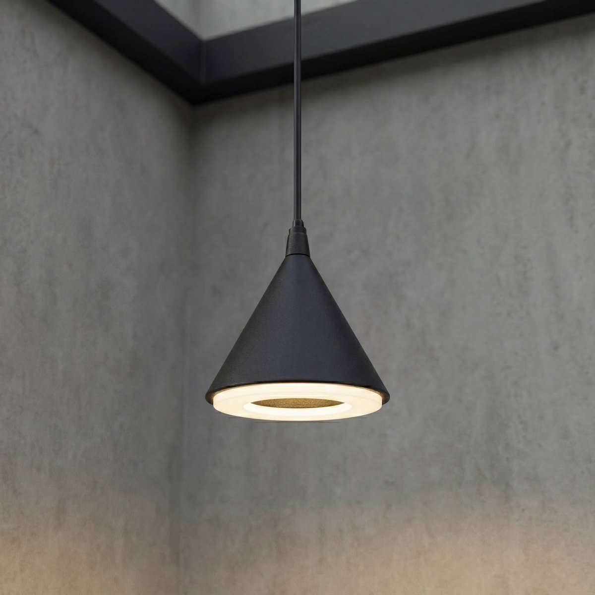 Luminaire extérieur en métal moderneLED noir, blanc, LINDBY