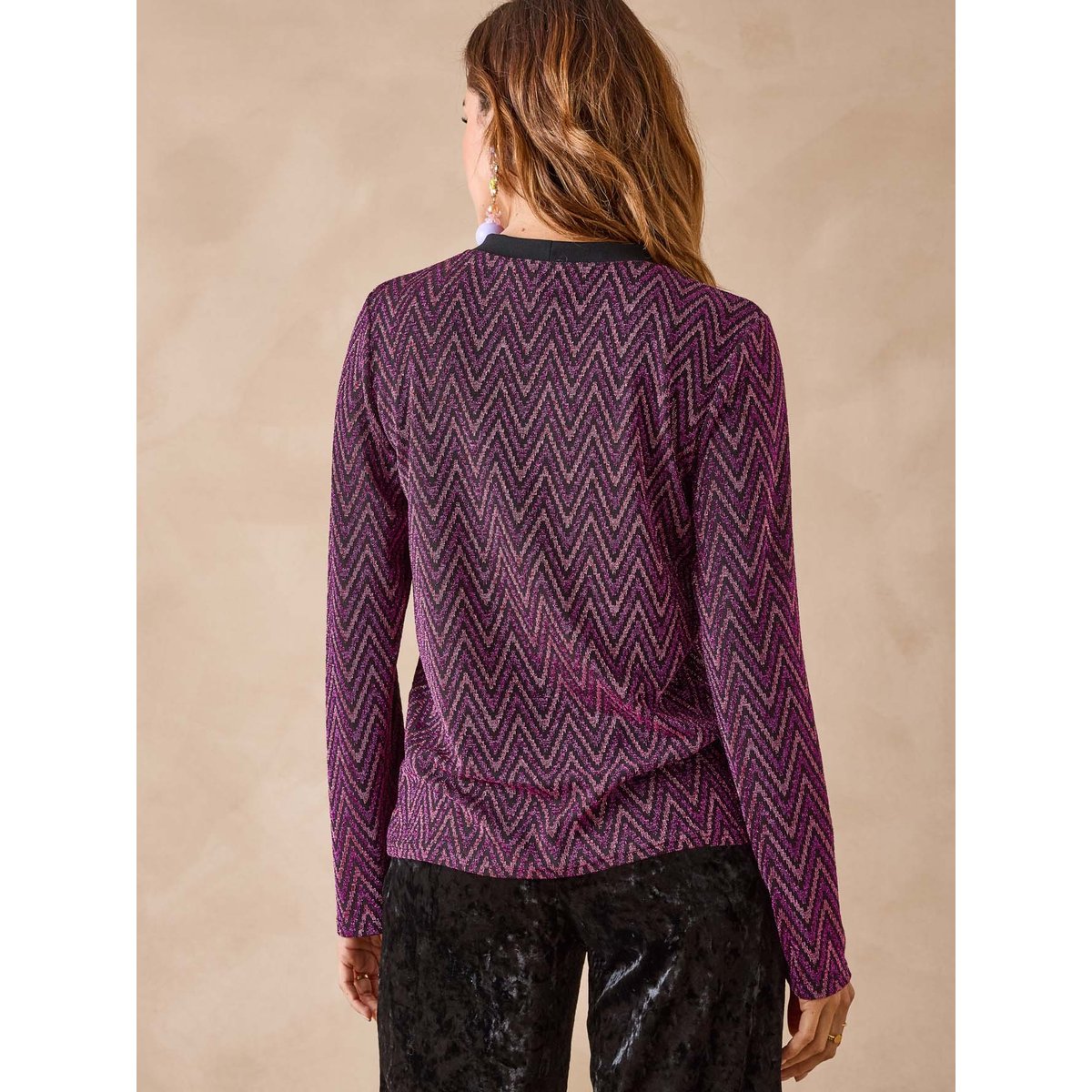 Tee-shirt manches longues femme imprimé rose, DAXON