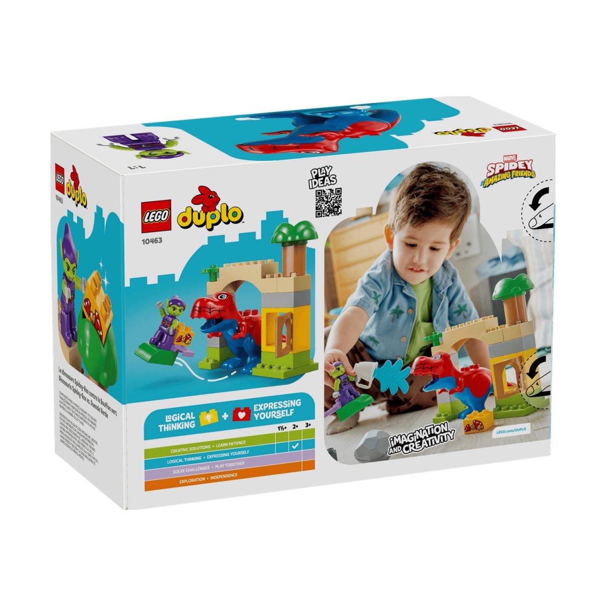 Spidey-Rex contre le Bouffon Vert multicolore, LEGO