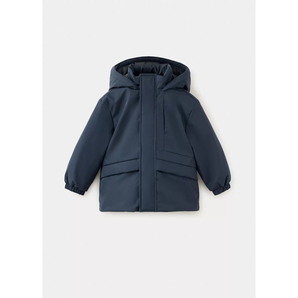 Anorak matelassé à capuche bleu marine foncé, MANGO BABY