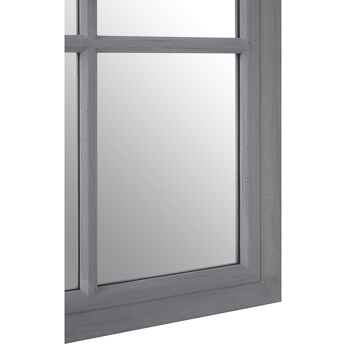 100x130cm Hutton Flat Wood Mirror in Grey grey, ÉDITÉ