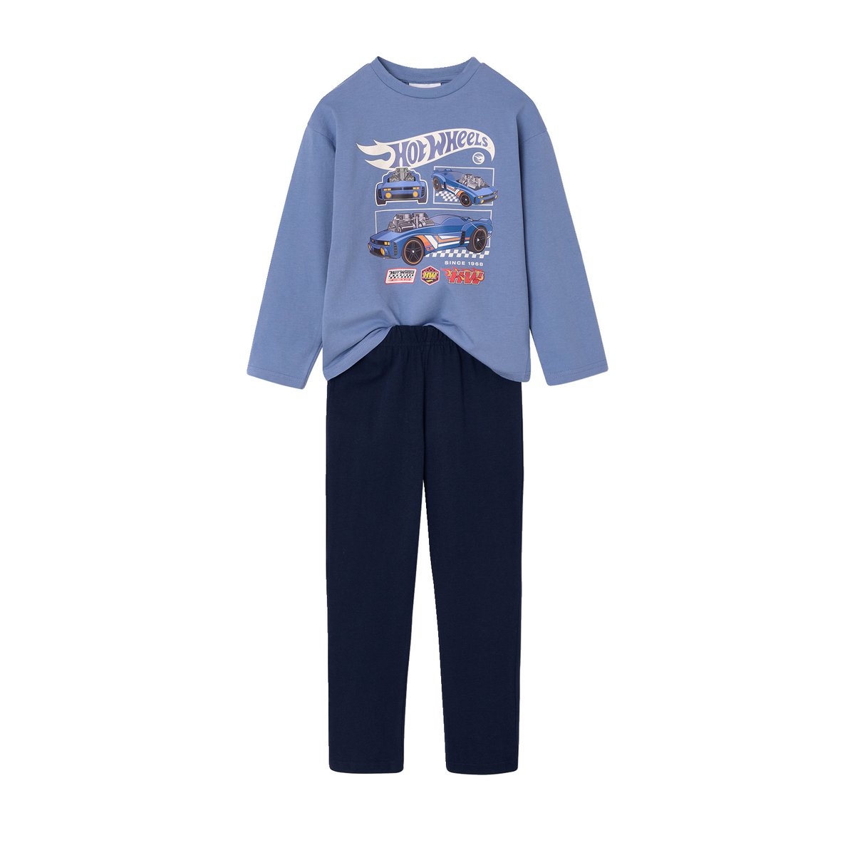 Pyjama Hot Wheels bleu chambray, VERTBAUDET