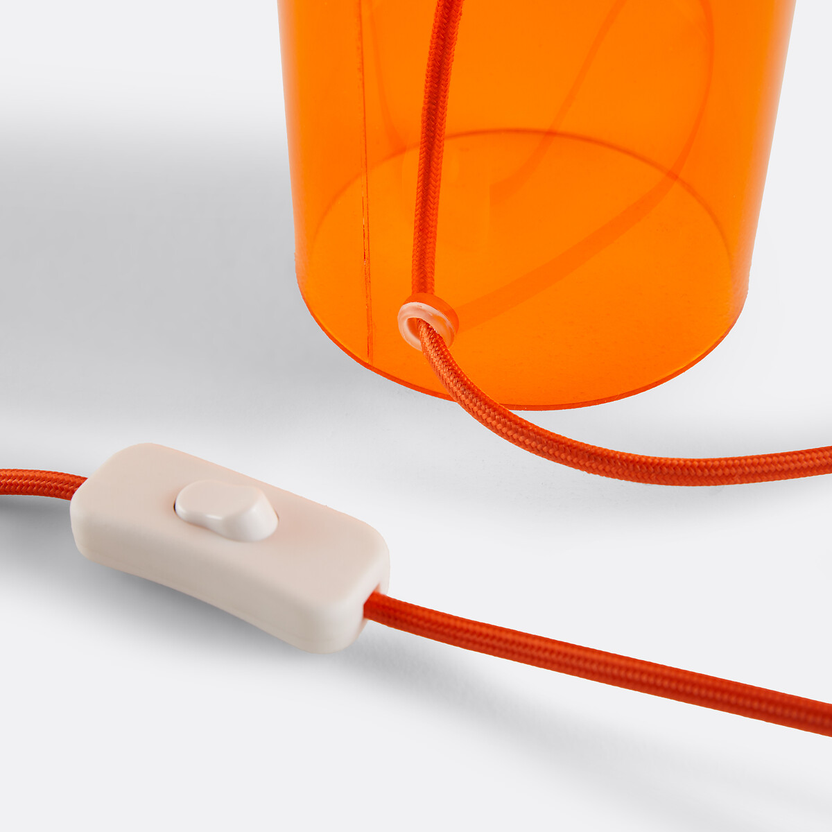 Lampe à poser, en plexiglass et verre opalin, POLY orange, LA REDOUTE INTERIEURS