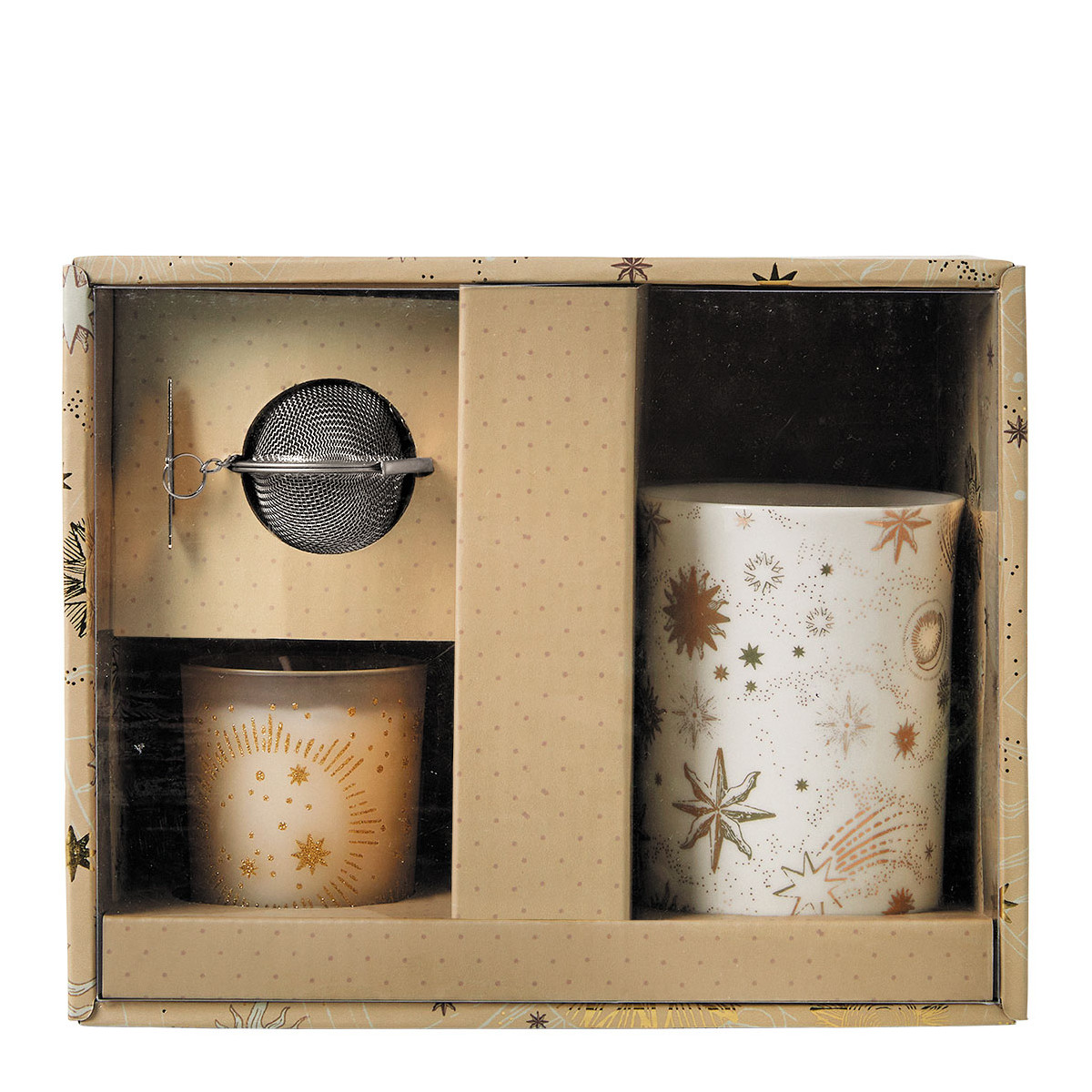 Coffret bougie parfumée et mug Marquise blanc, MATHILDE M