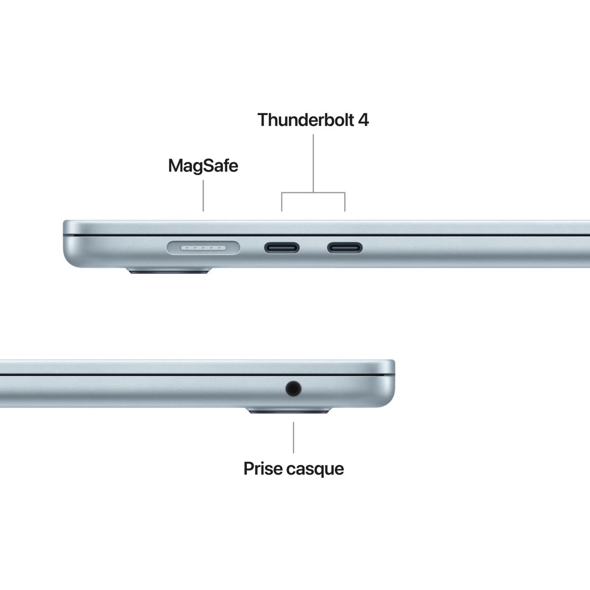 Ordinateur Apple Air 15" Puce M5 CPU 10 / GPU 10 coeurs Mémoire RAM 24Go Stockage 1To SSD Bleu ciel couleur unique, APPLE