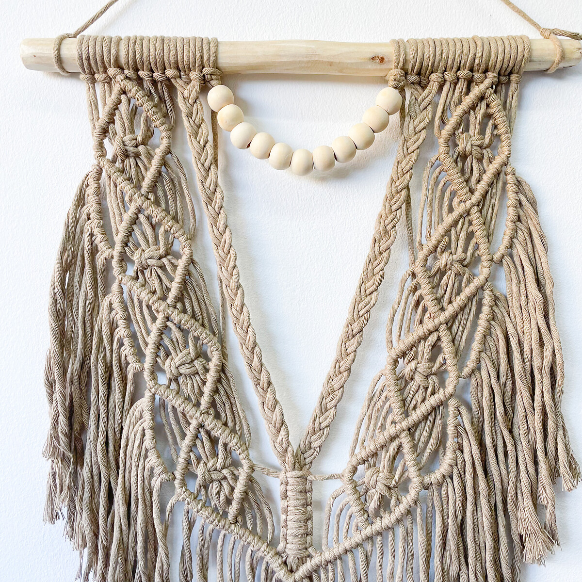 Decoração de parede em macramé KRAFTY, Macramar castanho, MACRAMAR