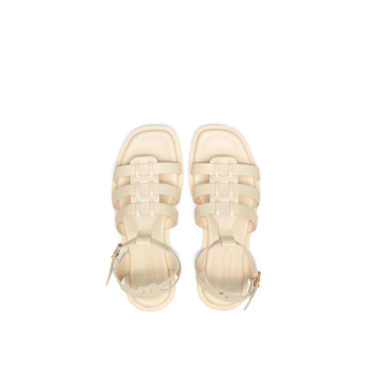 Sandale en cuir de vache noble beige, MARC O'POLO